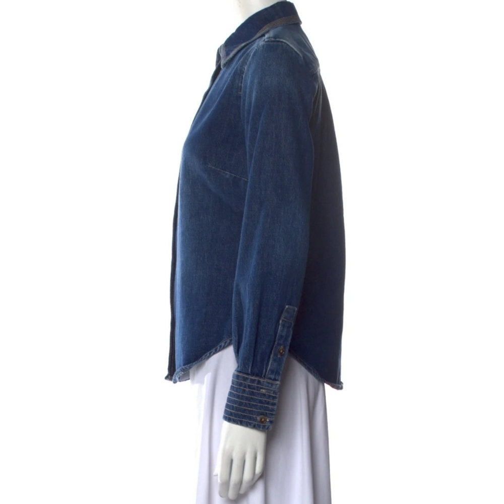 FRAME trapundo Long Sleeve Button-Up denim - Picture 2 of 7